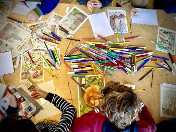 Dal 1° al 30 aprile, Casina di Raffaello: laboratori per bambini, ispirati da Mondrian e Munari
