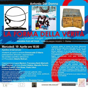 LA FORMA DELLA VERITA’. Opere di Antonio Del Donno dal 1958 al  2010