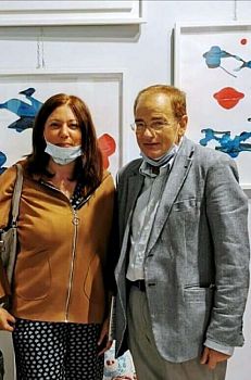 Vernissage di Stefania  Floridi e  Stefano Sesti  in  bottega artigianale a Trastevere