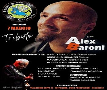 Alex Baroni nel suo ricordo, 1° concerto dedicato da Marco Rinalduzzi, al grande  cantante suo amico