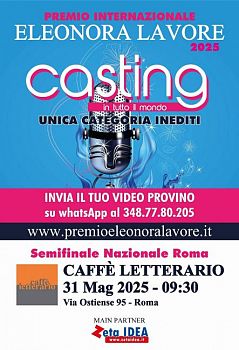 Premio Eleonora Lavore 2025,12” Anni di successi 31 MAGGIO h 9:30