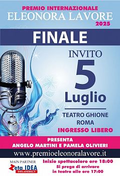 12a FINALE INTERNAZIONALE PREMIO “ELEONORA LAVORE” Teatro Ghione, Roma 5 luglio 2025 – ore 17:00